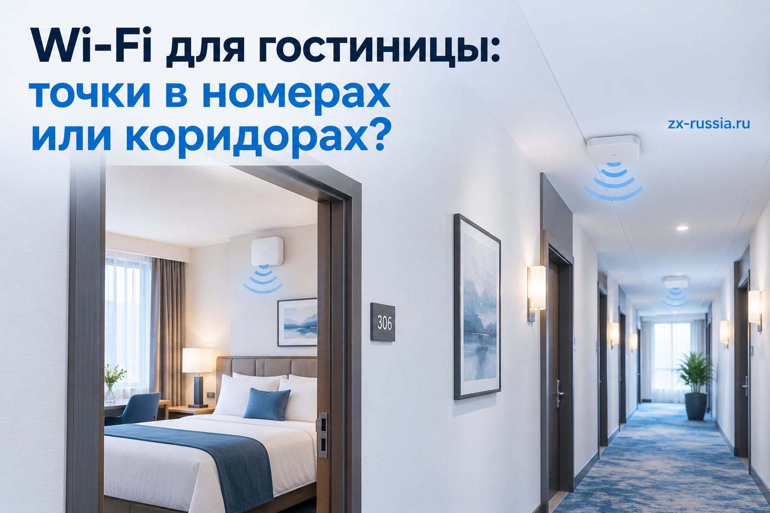 Схему гостиничного Wi-Fi выбирают по качеству связи в номерах и вечерней нагрузке.
